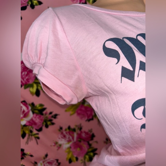 Juicy couture T shirt Pink my dog doesn’t bite I do pet vintage y2k top cotton S - Picture 6 of 7